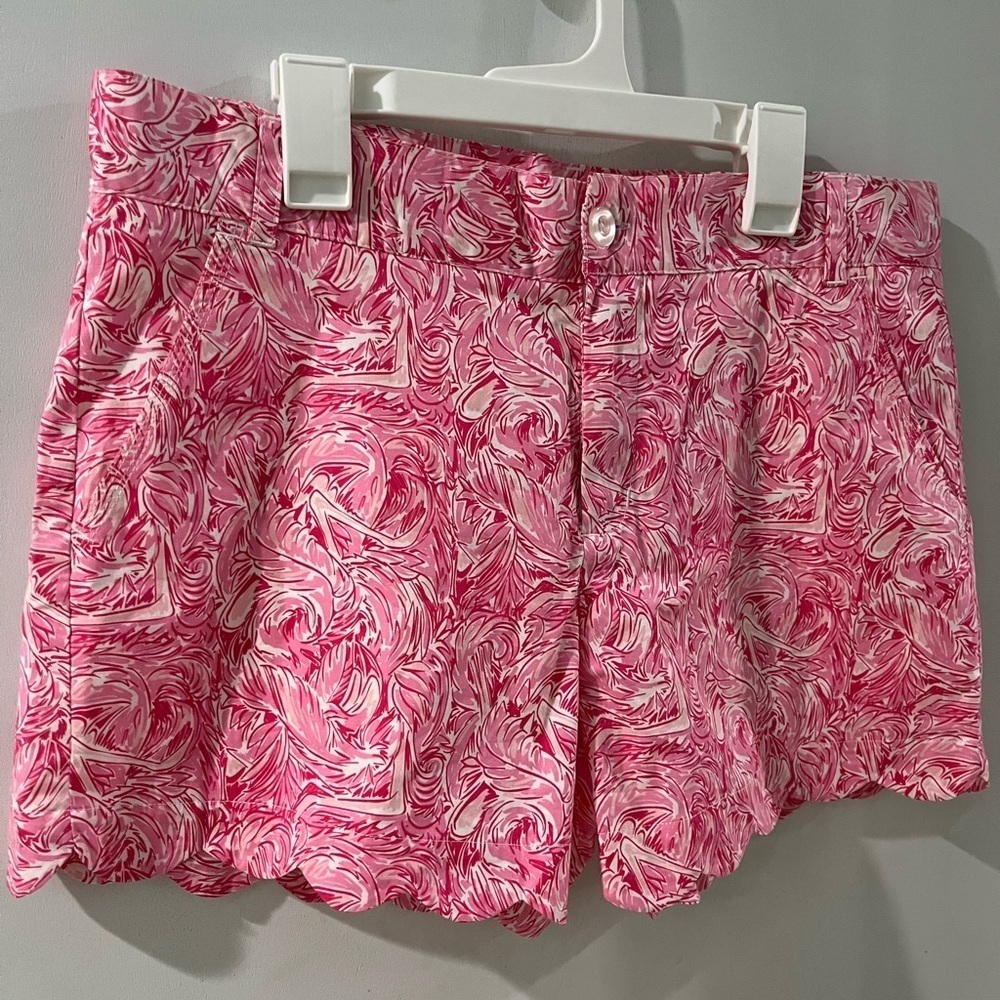 Lauren James Pink Scallop Shorts in Ruffle Some Feathers, size Medium, new! - Picture 3 of 9